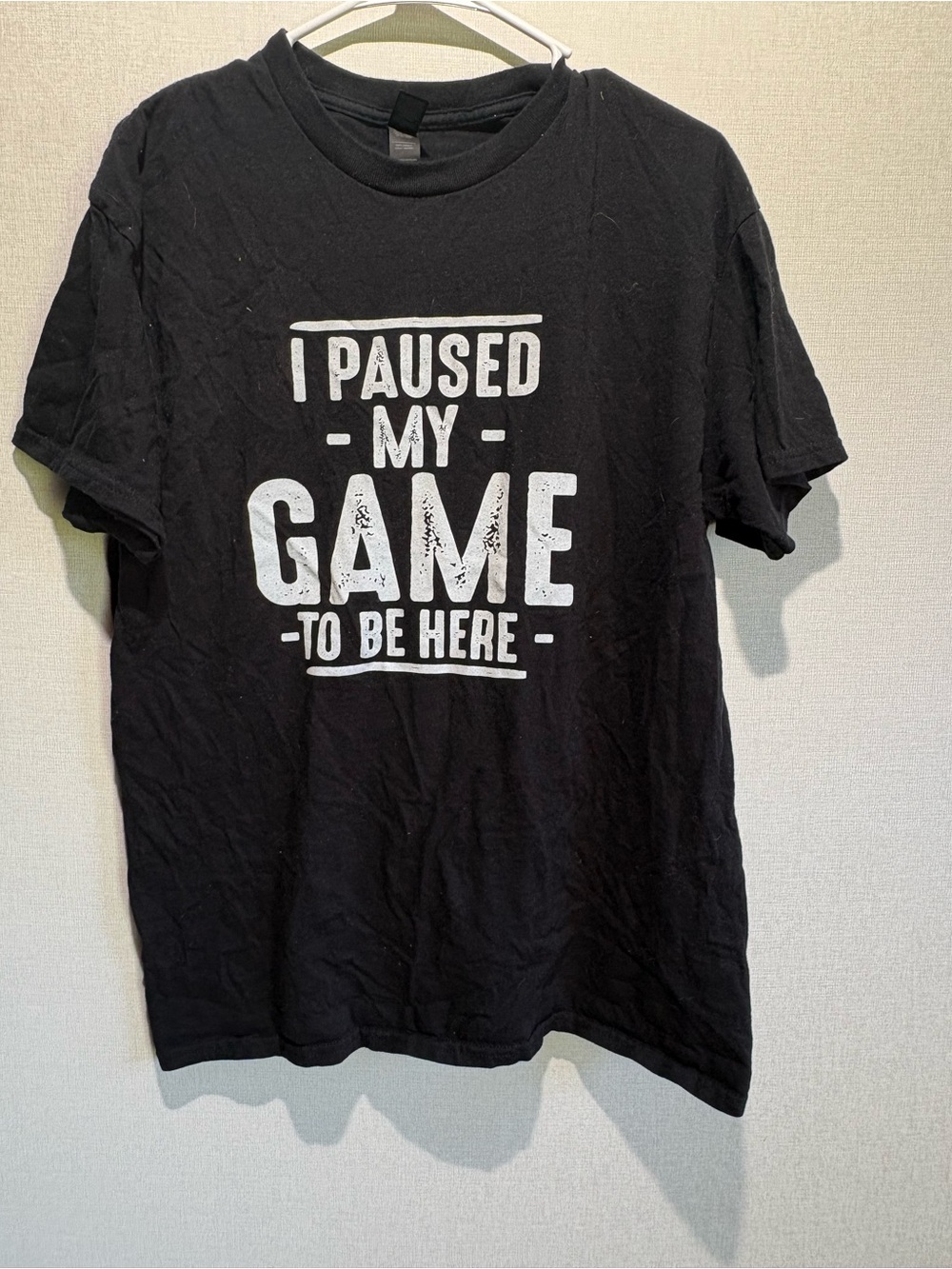 Gildan Black Gamer Graphic Tee "I Paused My Game"